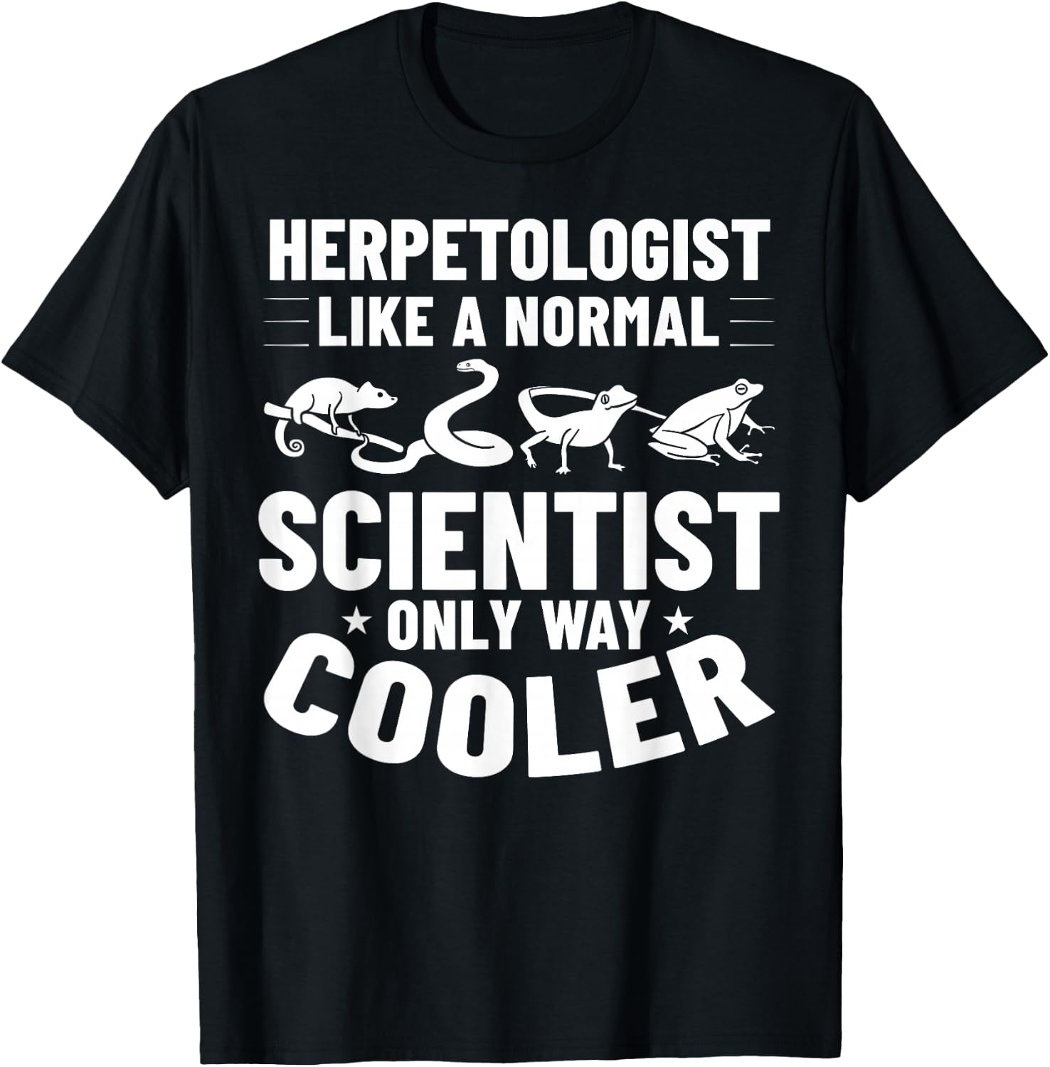 Herpetology Herping Amphibians Reptile Herpetologist T-Shirt - T-Shirt | Black
