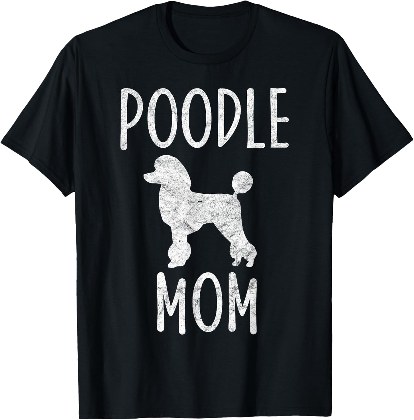 Vintage Poodle Mom Gift Dog Owner Poodle Mother Women Girls Kids T-Shirt - T-Shirt | Black