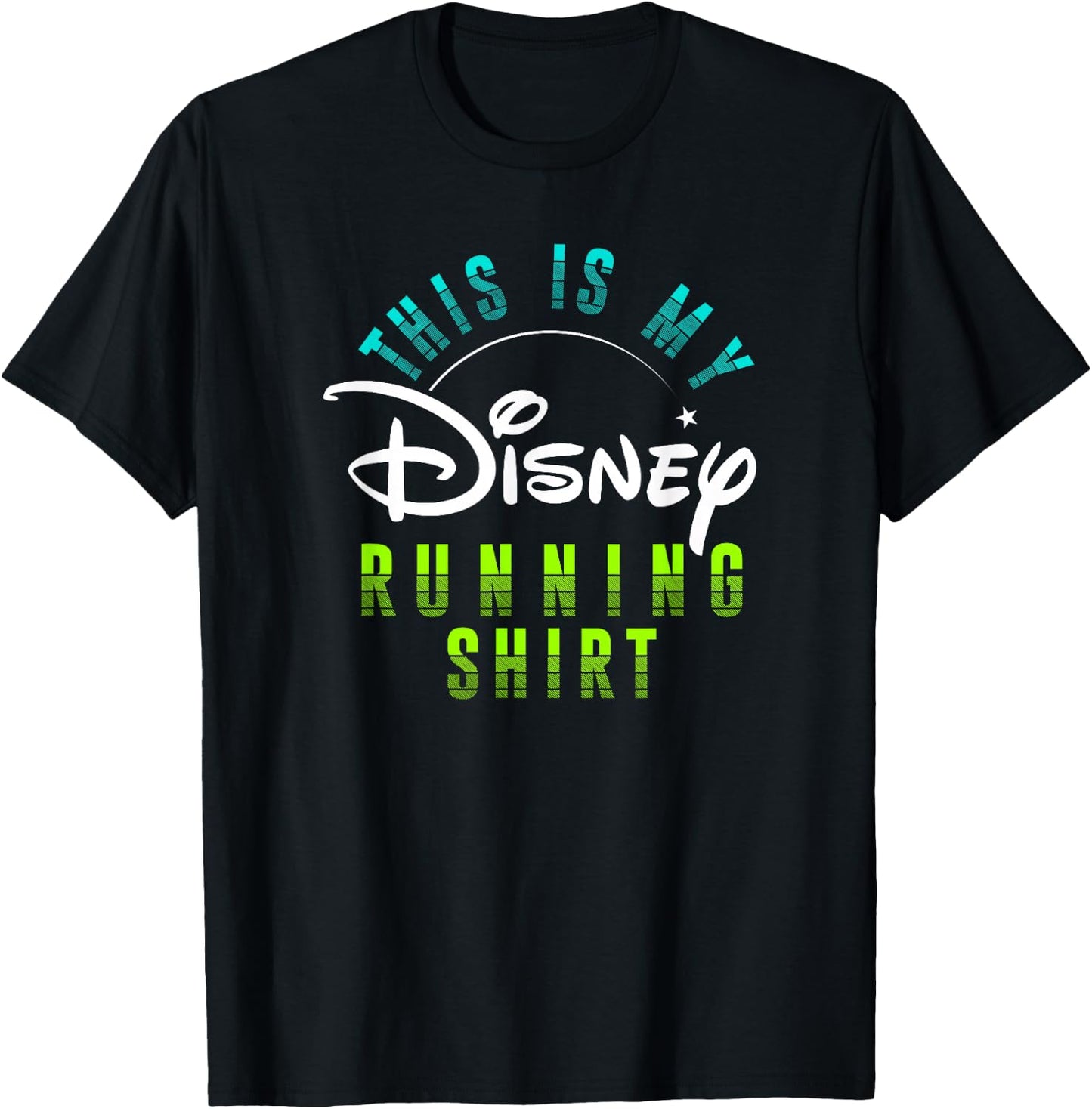 Disney Athletic Running Logo T-Shirt - T-Shirt | Black