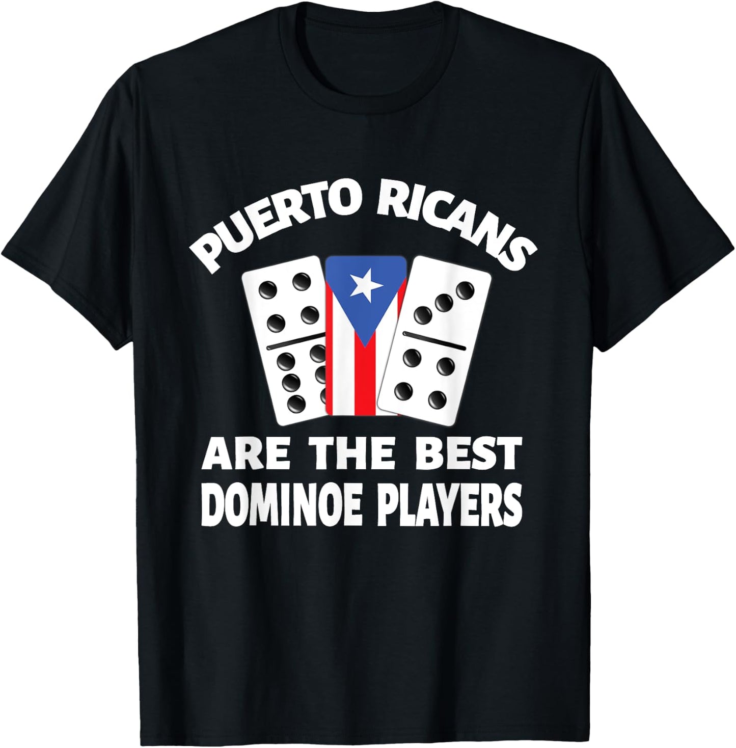 Puerto Rico Flag Domino Puerto Rican Dominoes Train Boricua T-Shirt - T-Shirt | Black