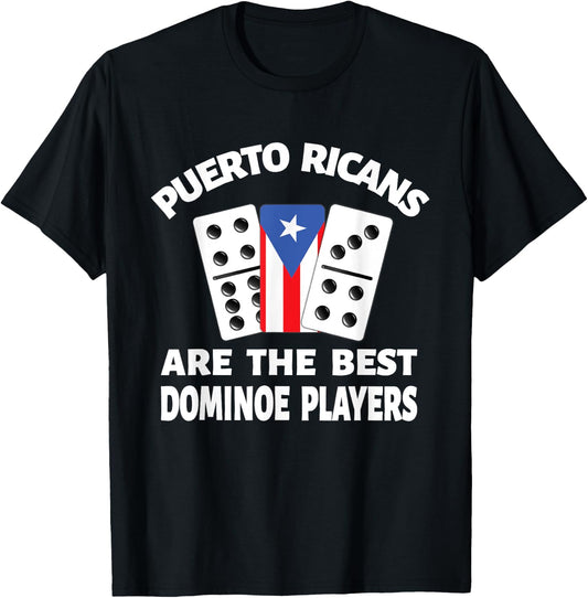 Puerto Rico Flag Domino Puerto Rican Dominoes Train Boricua T-Shirt - T-Shirt | Black
