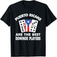 Puerto Rico Flag Domino Puerto Rican Dominoes Train Boricua T-Shirt - T-Shirt | Black