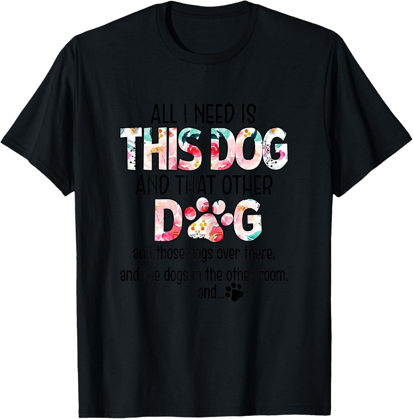 Dog Mama - Dog Motif with Dog Saying Girls Kids T-Shirt - T-Shirt | Black