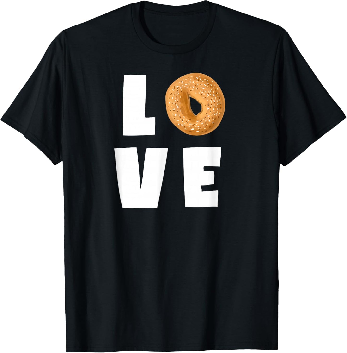 I Love Bagels Funny Bagel Lover Baking Themed Gift T-Shirt - T-Shirt | Black