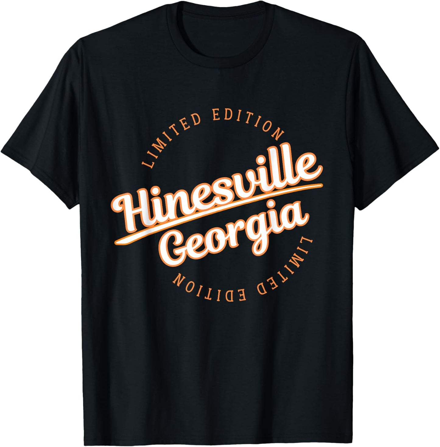 Retro Athletic Hinesville GA Apparel T-Shirt - T-Shirt | Black