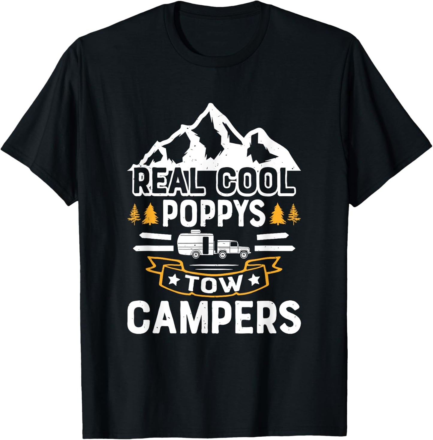 Camping Grandpa - Camping Poppy Camper T-Shirt - T-Shirt | Black