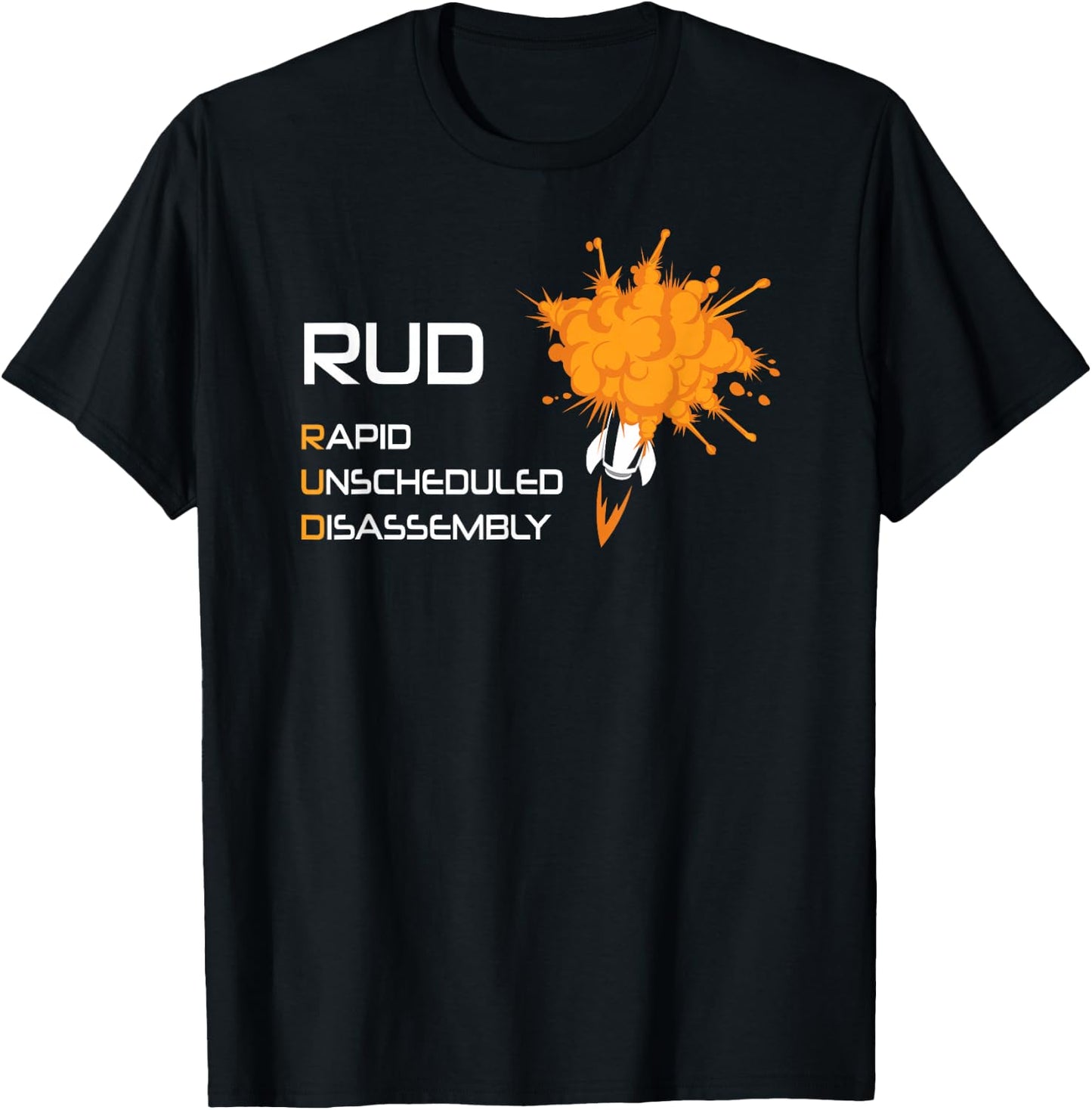 RUD Rapid Unscheduled Disassembly - Space Explosion T-Shirt - T-Shirt | Black