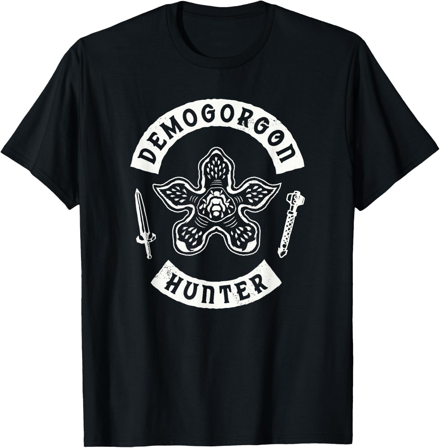Stranger Things 4 Demogorgon Hunter V1 T-Shirt - T-Shirt | Black