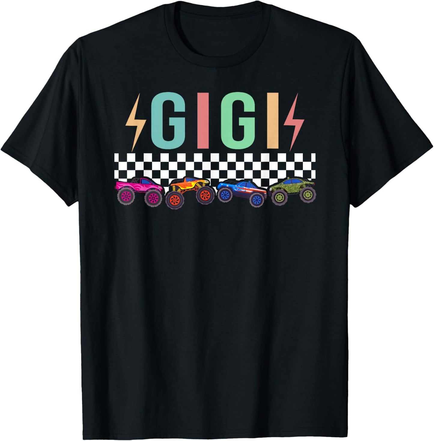 Gigi Monster Truck Gigi Grandma Proud Monster Truck Gigi T-Shirt - T-Shirt | Black