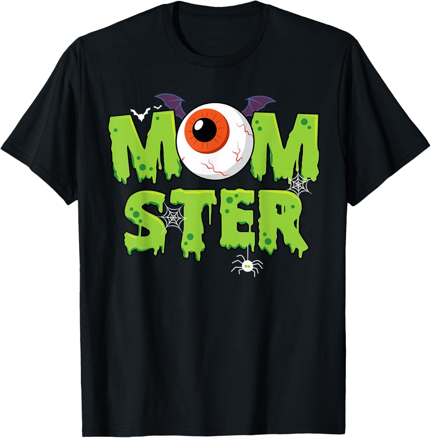 Retro Mom Momster Mother Halloween Costume Family matching T-Shirt - T-Shirt | Black