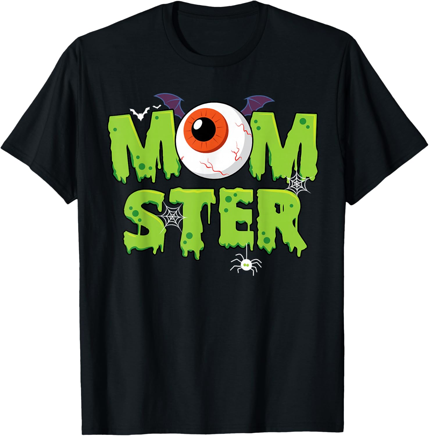 Retro Mom Momster Mother Halloween Costume Family matching T-Shirt - T-Shirt | Black