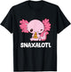 Snaxalotl Funny Axolotl Pizza Cute Axolotl T-Shirt - T-Shirt | Black