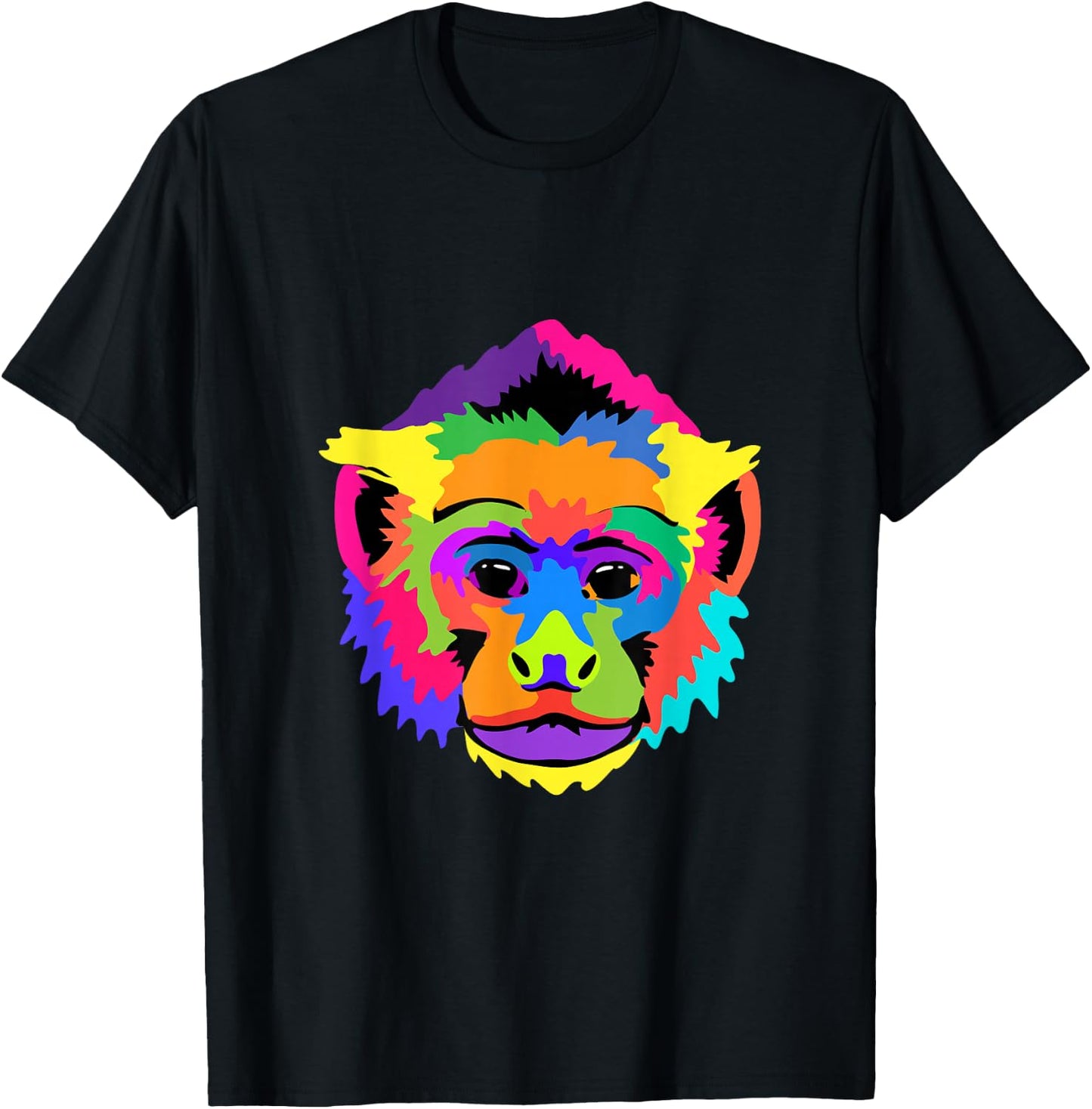 Pop Art Capuchin Monkey T-Shirt - T-Shirt | Black