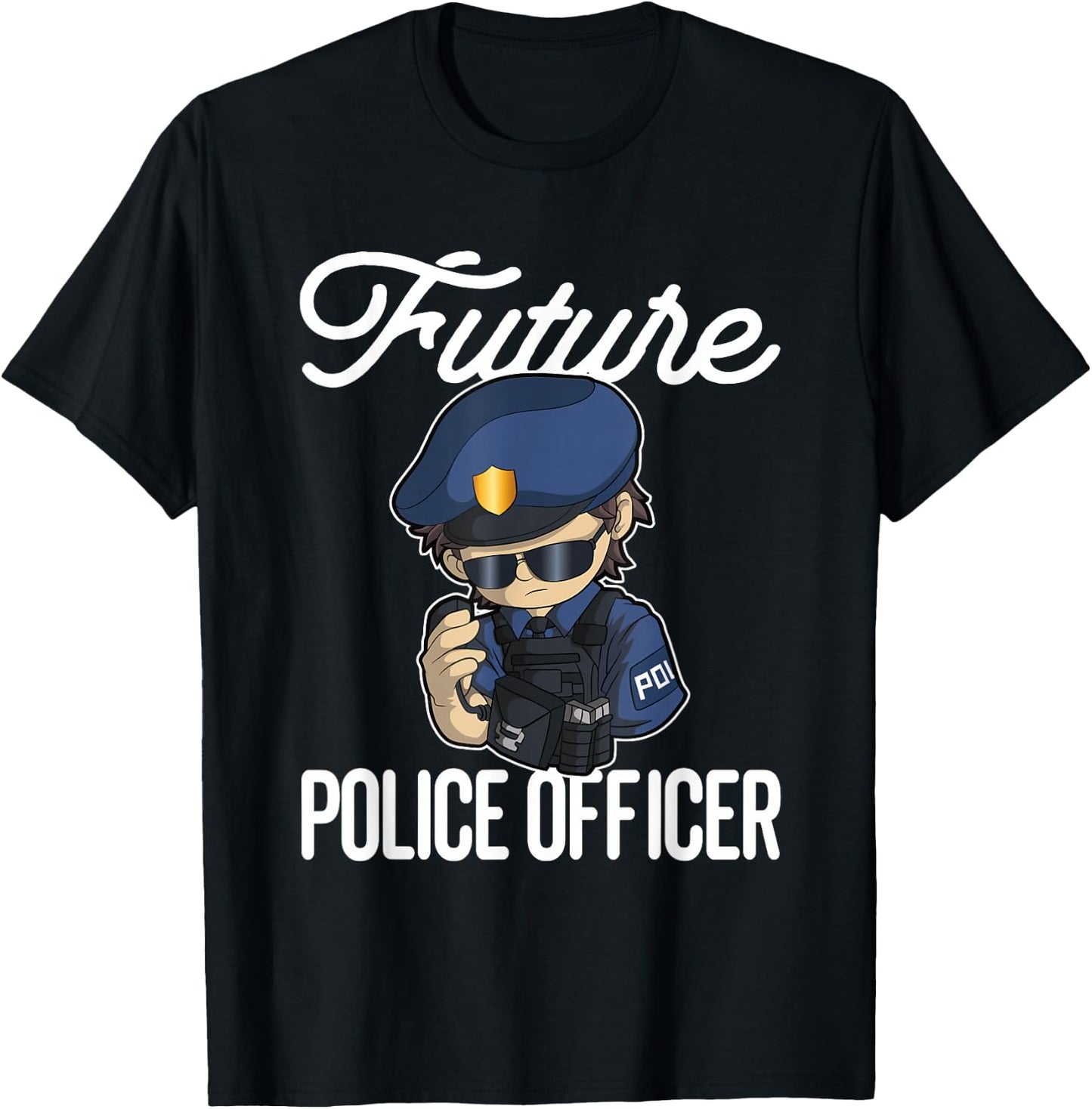 Future Police Officer Boy T-Shirt - T-Shirt | Black