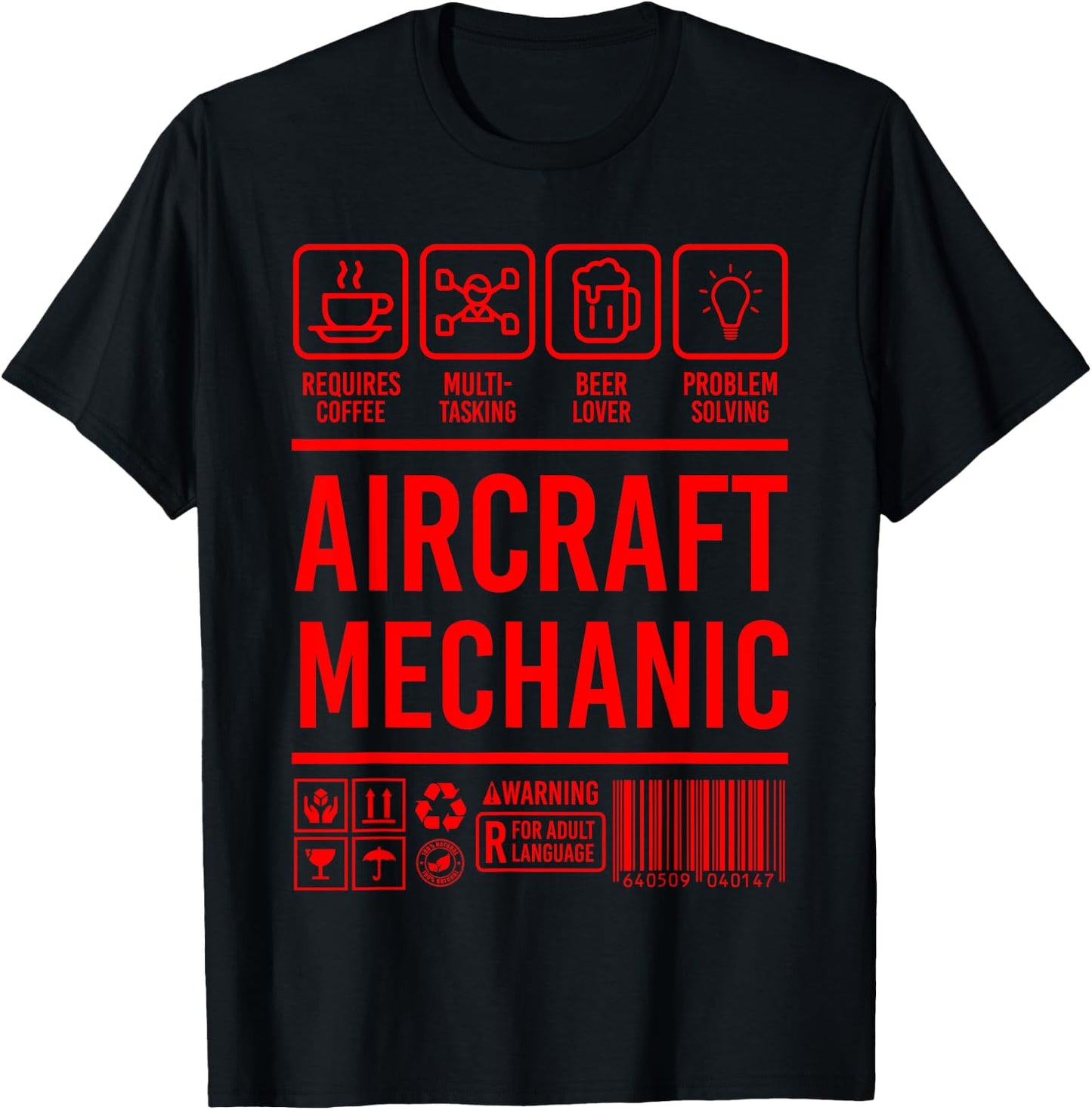 Aircraft Mechanic Shirt | Cute Aircraft Work Wear Gift T-Shirt - T-Shirt | Black