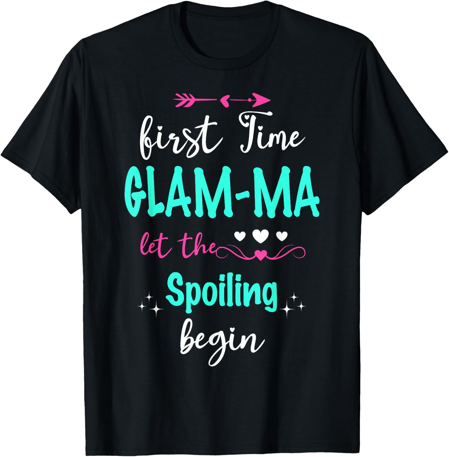 First Time Glam-ma Let The Spoiling Begin Matching Family T-Shirt - T-Shirt | Black