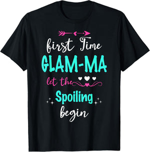 First Time Glam-ma Let The Spoiling Begin Matching Family T-Shirt - T-Shirt | Black