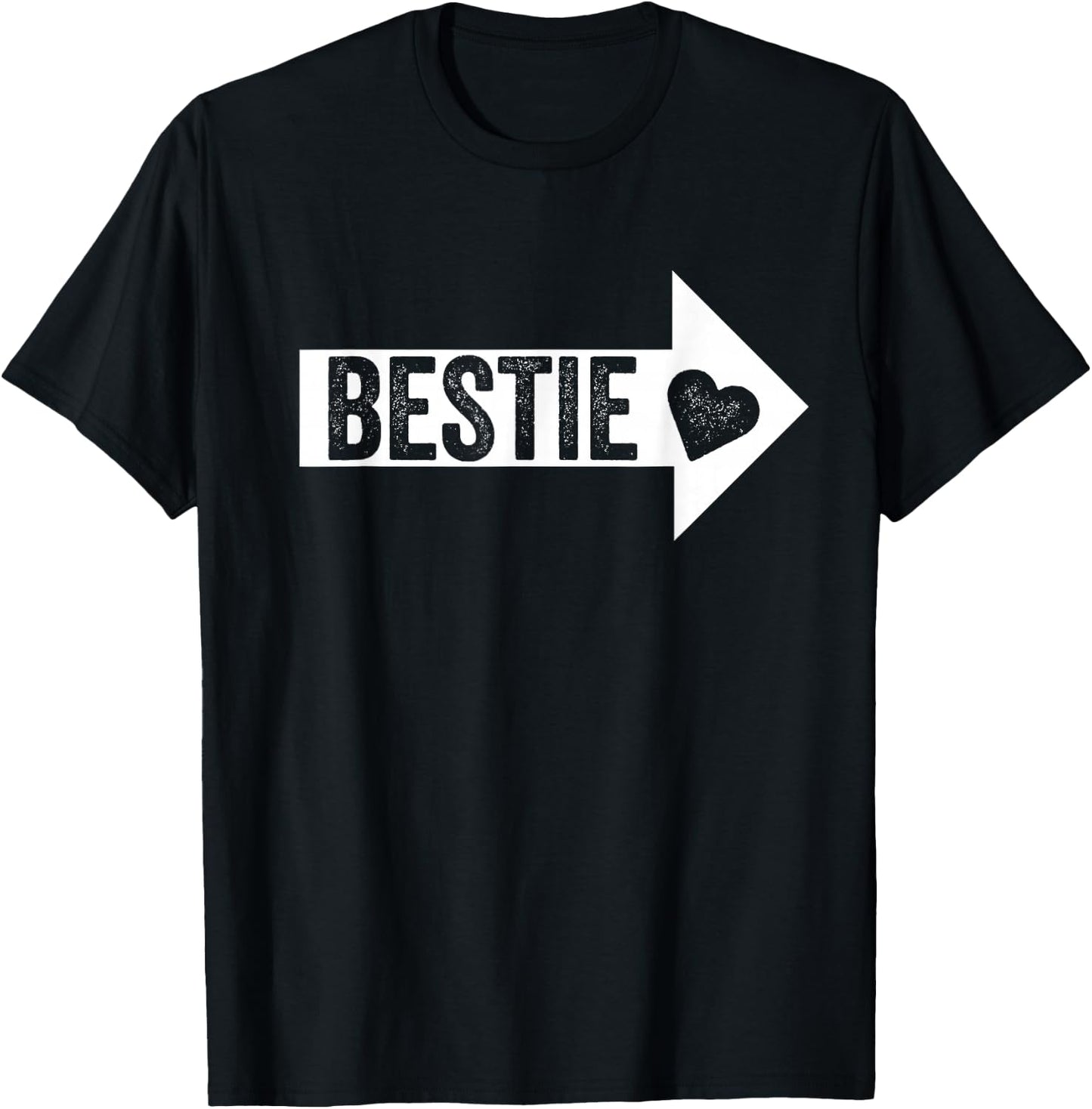 Arrow Pointing BFF Best Friends Bestie Matching T-Shirt - T-Shirt | Black
