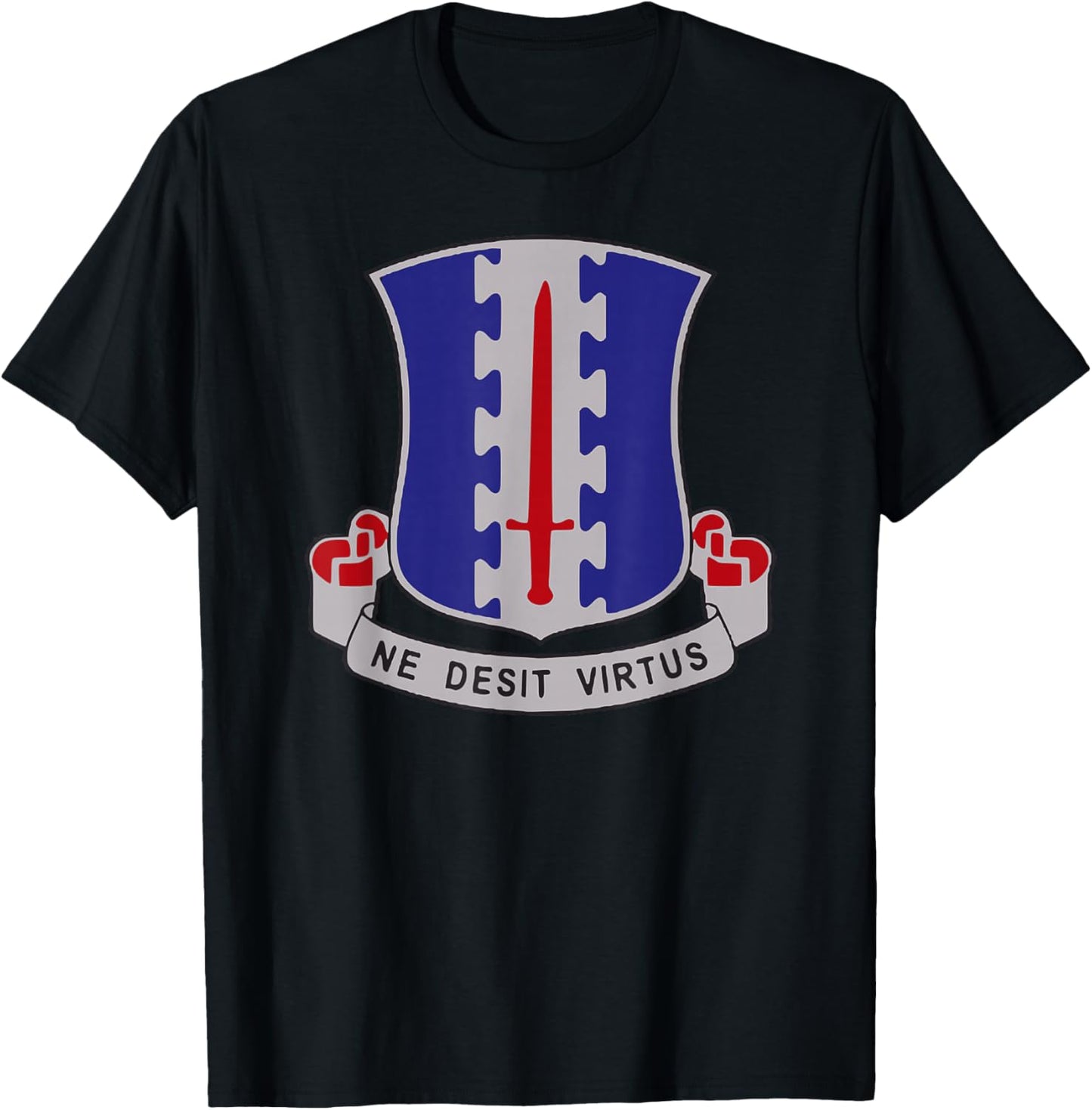 101st Airborne - 187th Regiment DUI - Rakkasans Crest T-Shirt - T-Shirt | Black