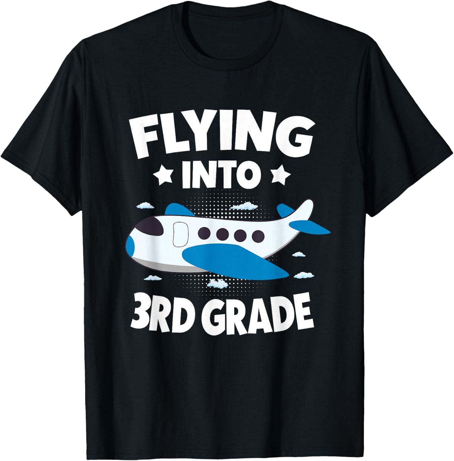 Flying Into 3rd Grade Boys Back To School Future Pilot T-Shirt - T-Shirt | Black