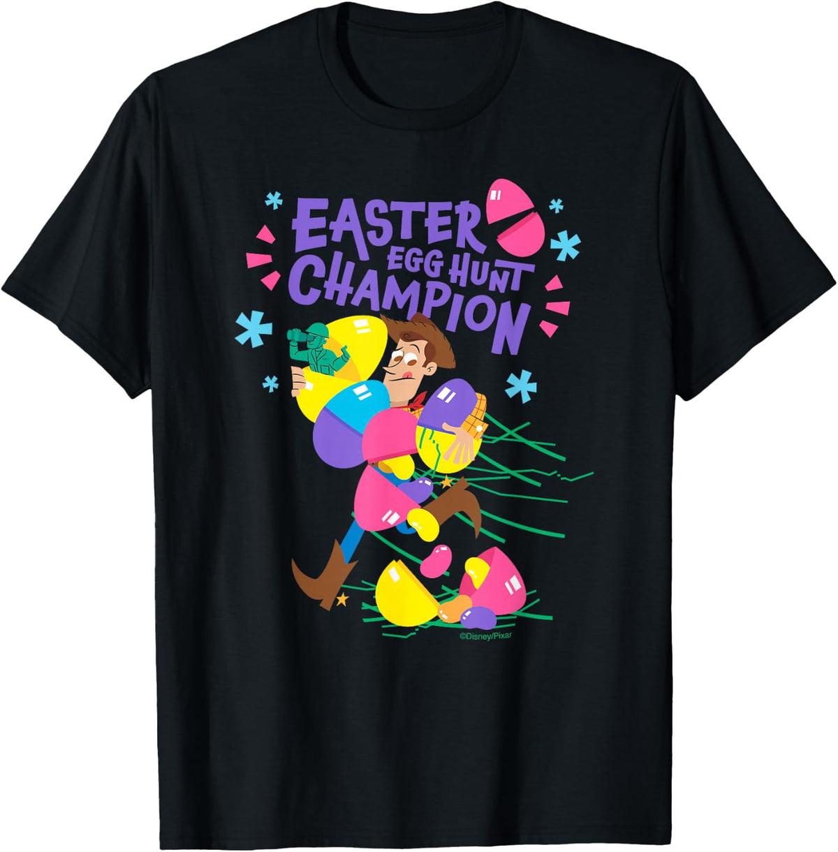 Disney and Pixar's Toy Story Woody Easter Egg Hunt T-Shirt - T-Shirt | Black