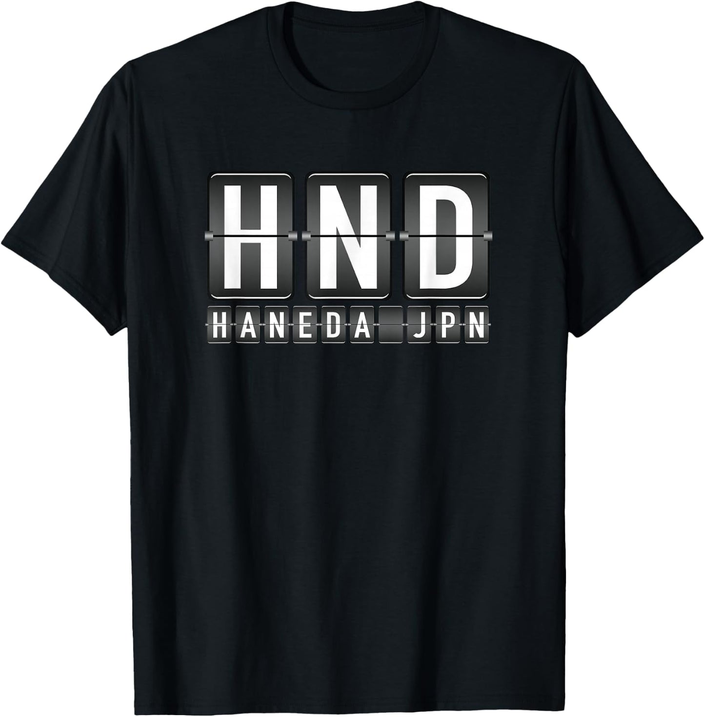 HND Haneda Airport Tokyo Japan Aviation Fan T-Shirt - T-Shirt | Black