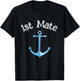 Boating Outfit for Kids Cute Boys Girls First Mate Captain T-Shirt - T-Shirt | Black