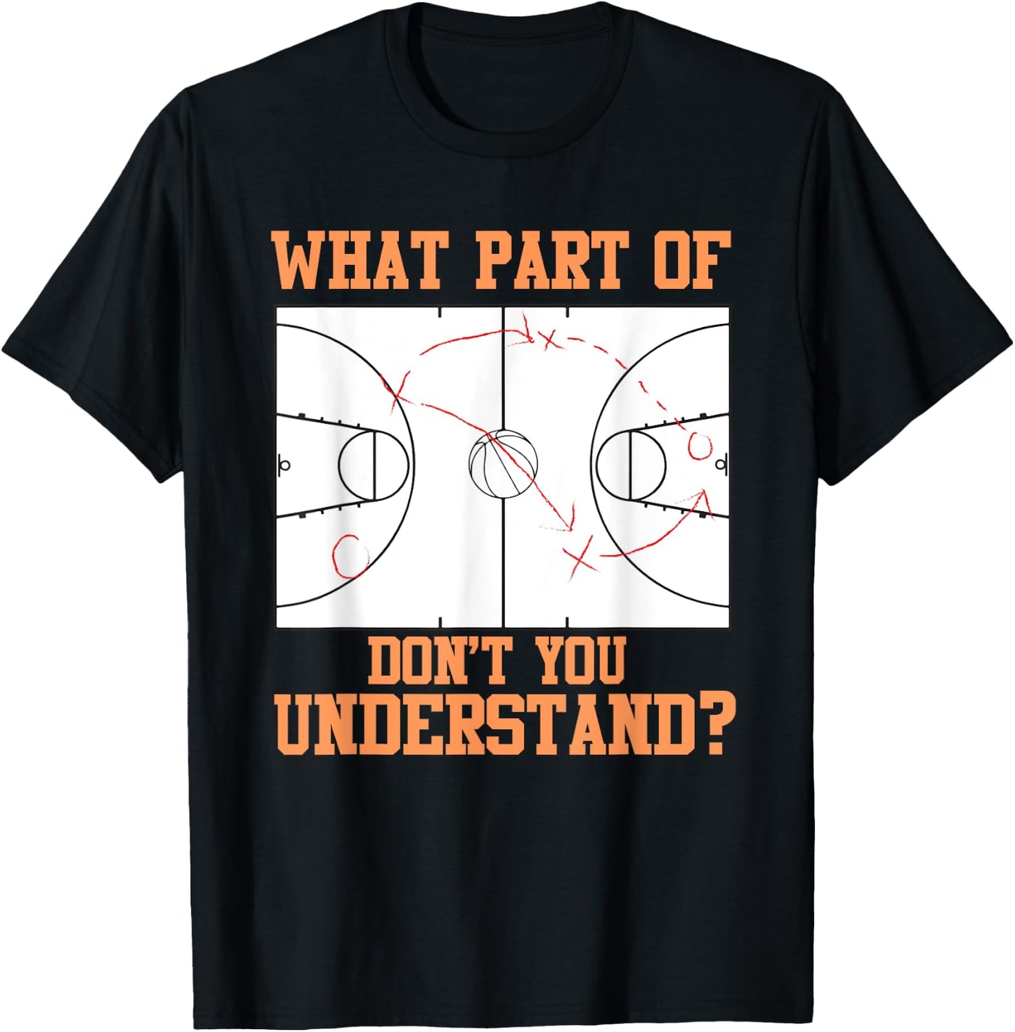Funny Basketball Coach Design Men Women Ball Game Trainers T-Shirt - T-Shirt | Black