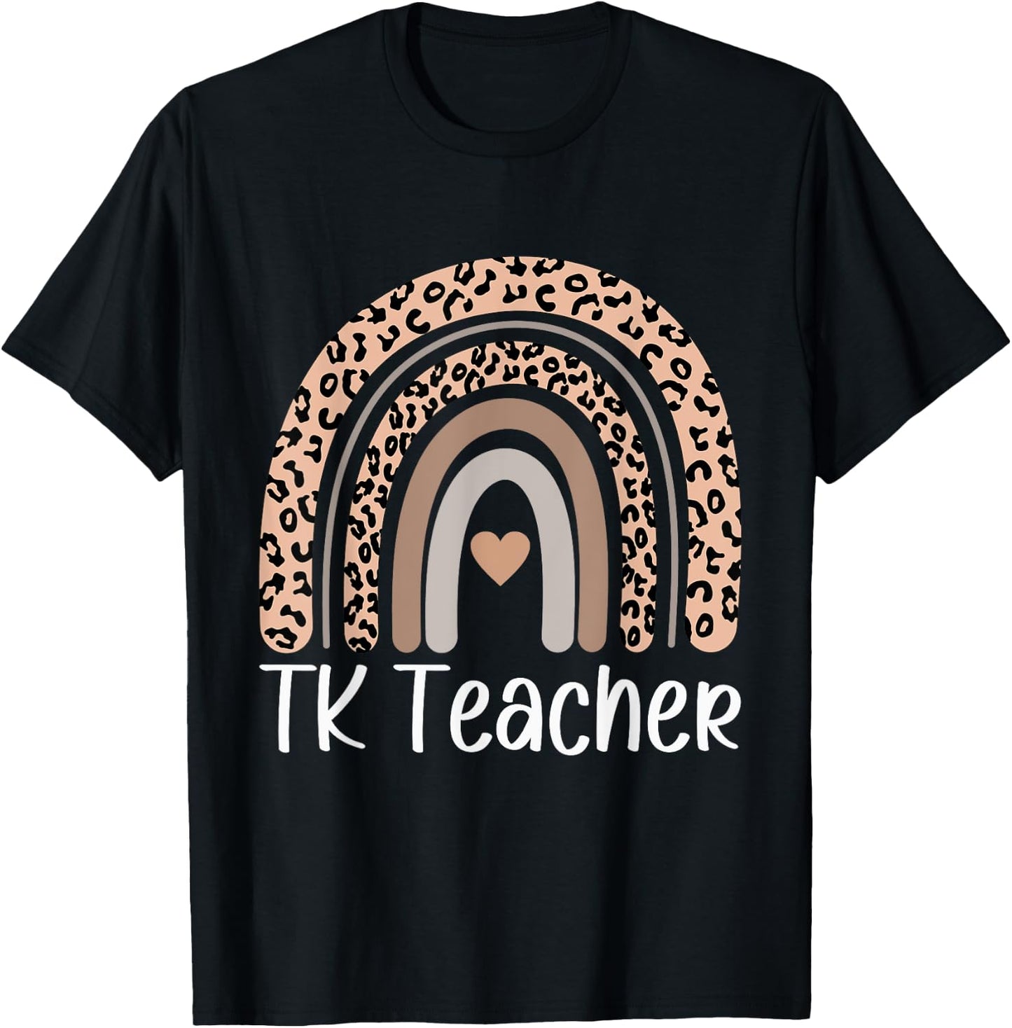 TK Teacher Rainbow Back To School Cute Teacher Men Women T-Shirt - T-Shirt | Black