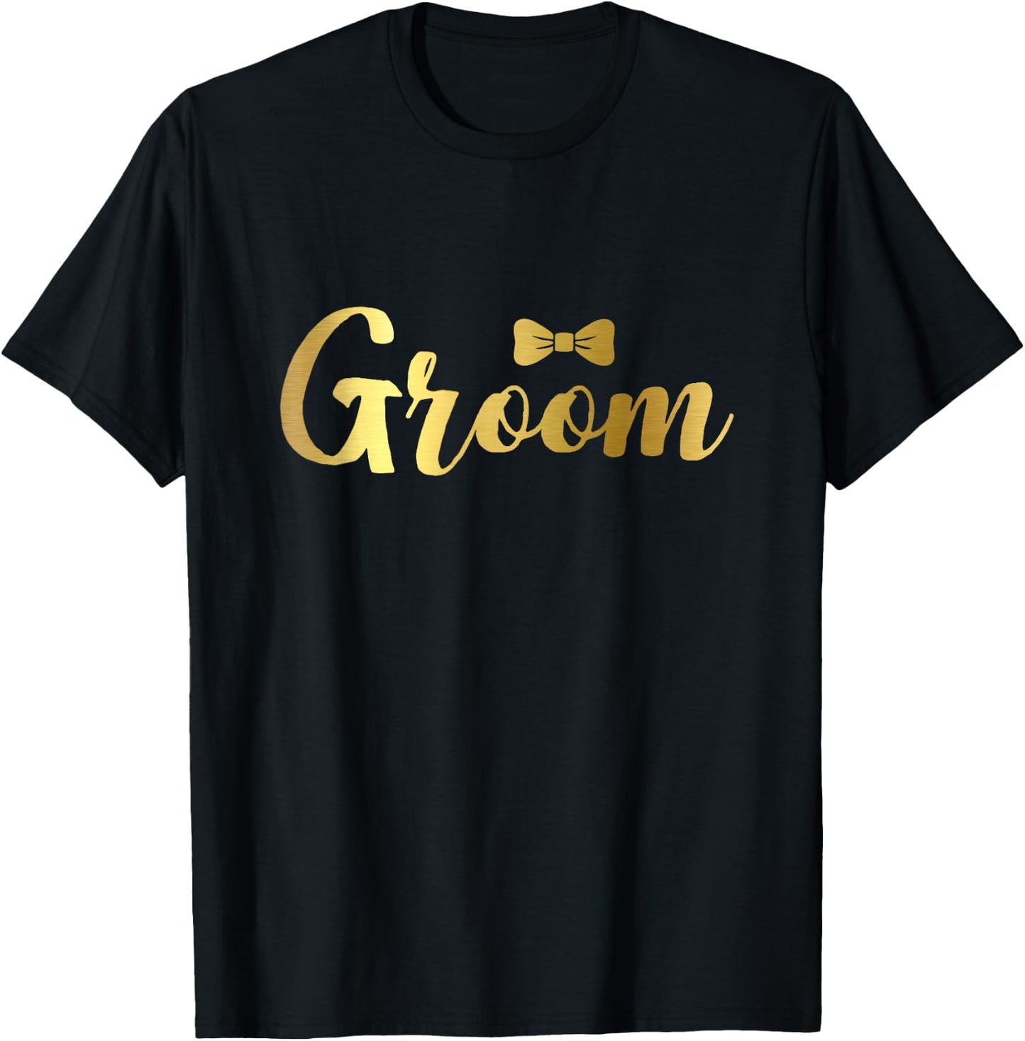 Bachelor Party Shirts for Groom Men with Gold Text T-Shirt - T-Shirt | Black
