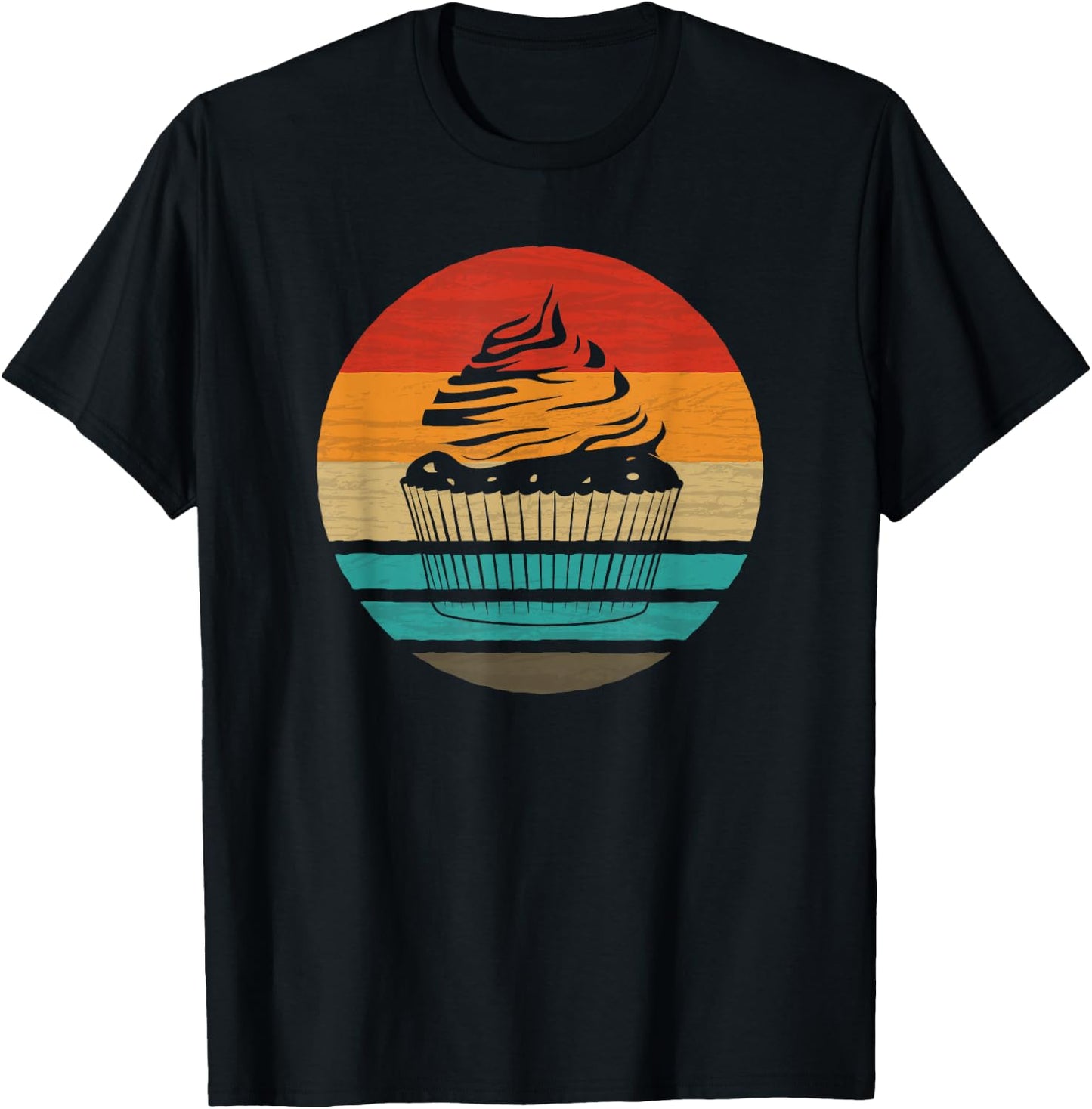 Cupcake retro style vintage T-Shirt - T-Shirt | Black