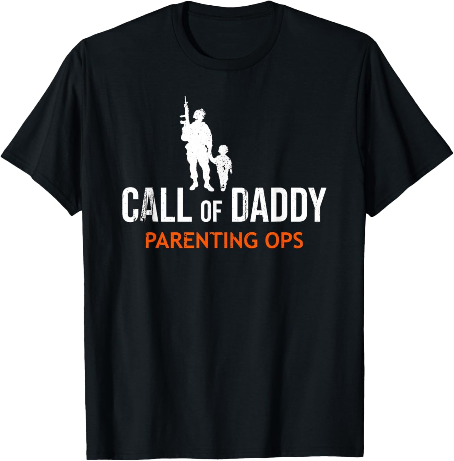 Gamer Dad Call of Daddy Parenting Ops Father's Day T-Shirt - T-Shirt | Black