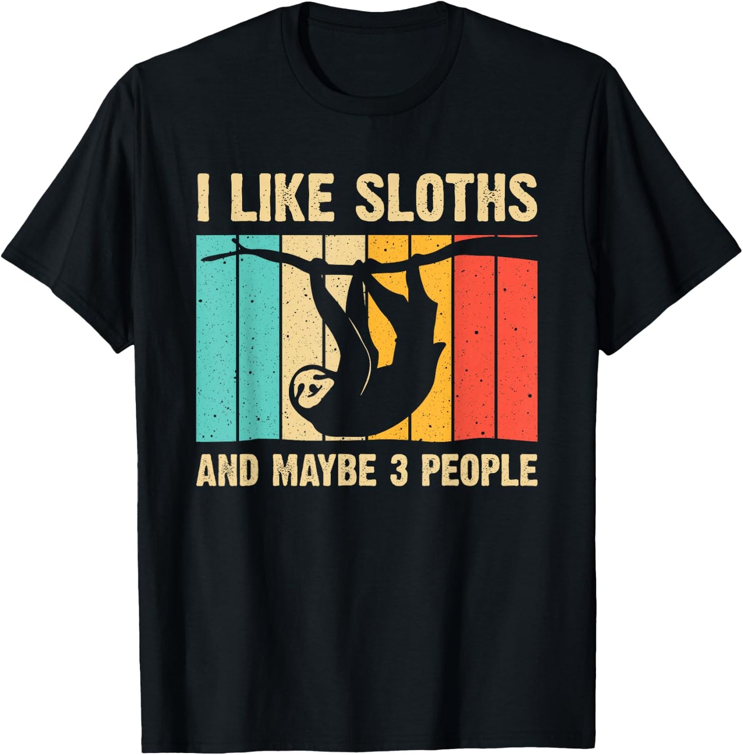 Funny Sloth Design for Sloth Lover Men Women Kids Introvert T-Shirt - T-Shirt | Black