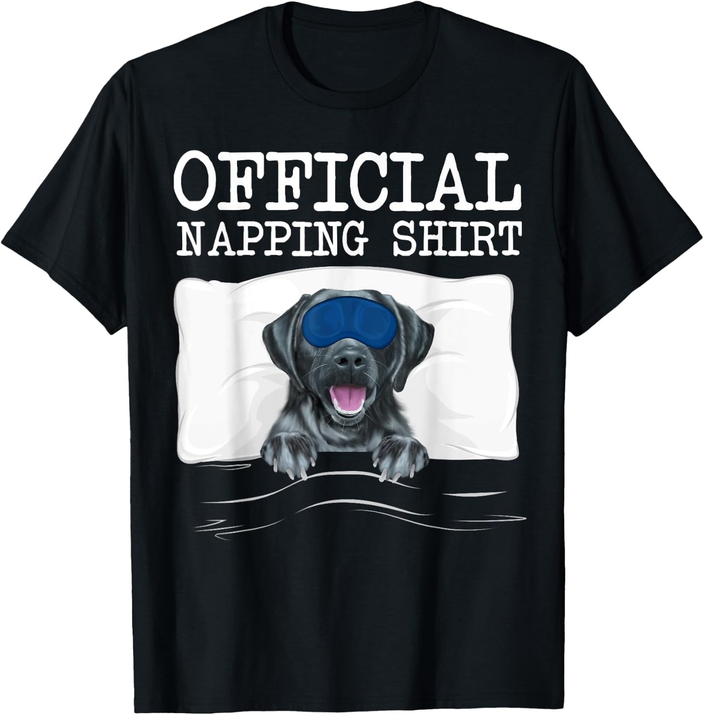 Sleeping Black Labrador Retriever Sleep Official Napping T-Shirt - T-Shirt | Black