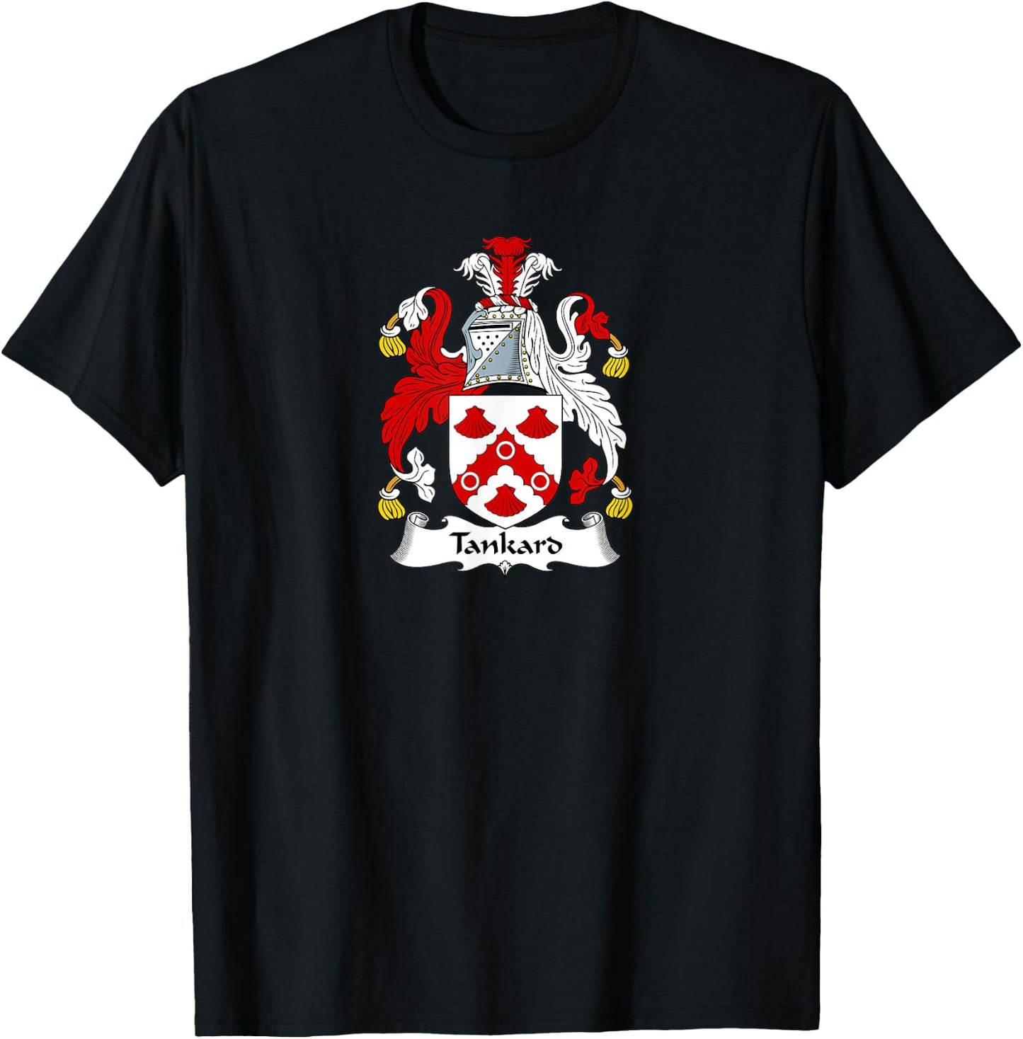 Tankard Coat of Arms - Family Crest T-Shirt - T-Shirt | Black