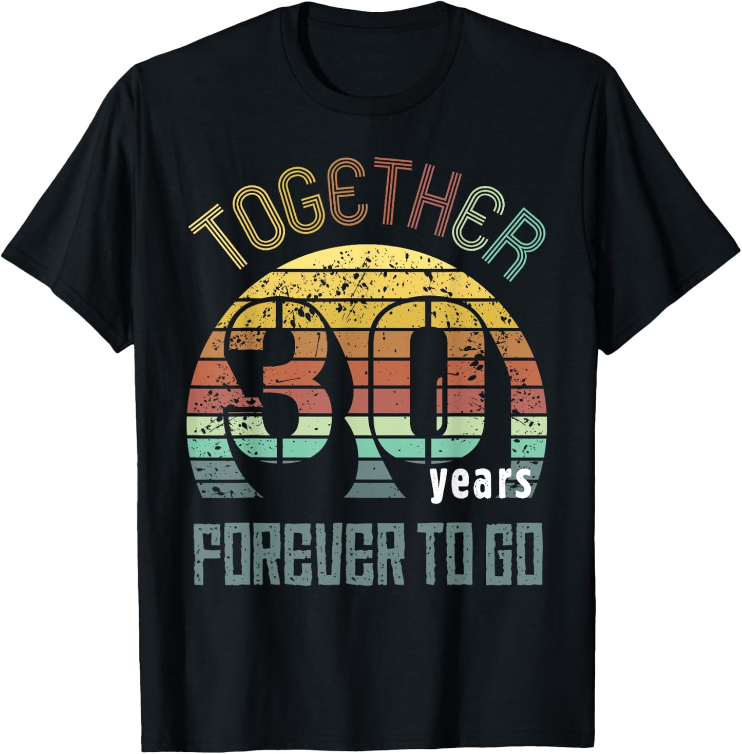 30th Years Wedding Anniversary Gifts For Couples Matching 30 T-Shirt - T-Shirt | Black