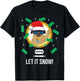 Let It Snow Santa Cocaine Adult Humor Dog Pug Cool Funny Gag T-Shirt - T-Shirt | Black