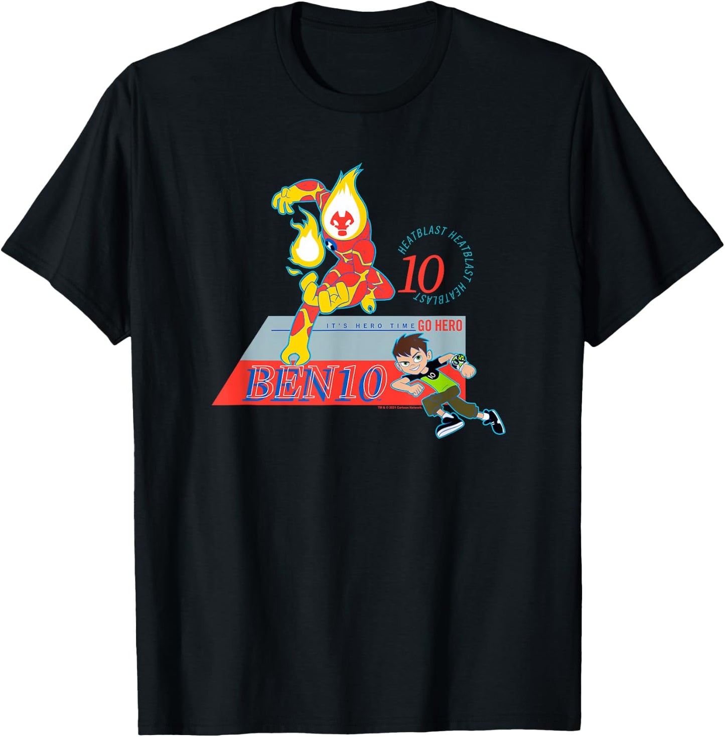 Ben 10 Heatblast T-Shirt - T-Shirt | Black