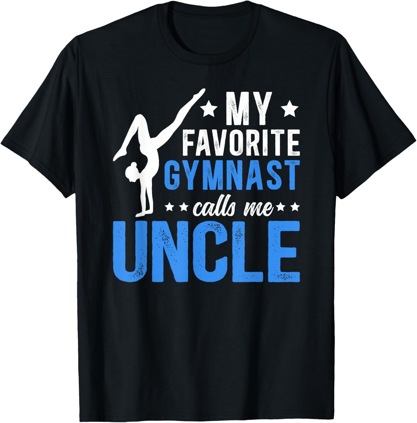Proud Gymnastics Uncle Of A Gymnast Uncle T-Shirt - T-Shirt | Black