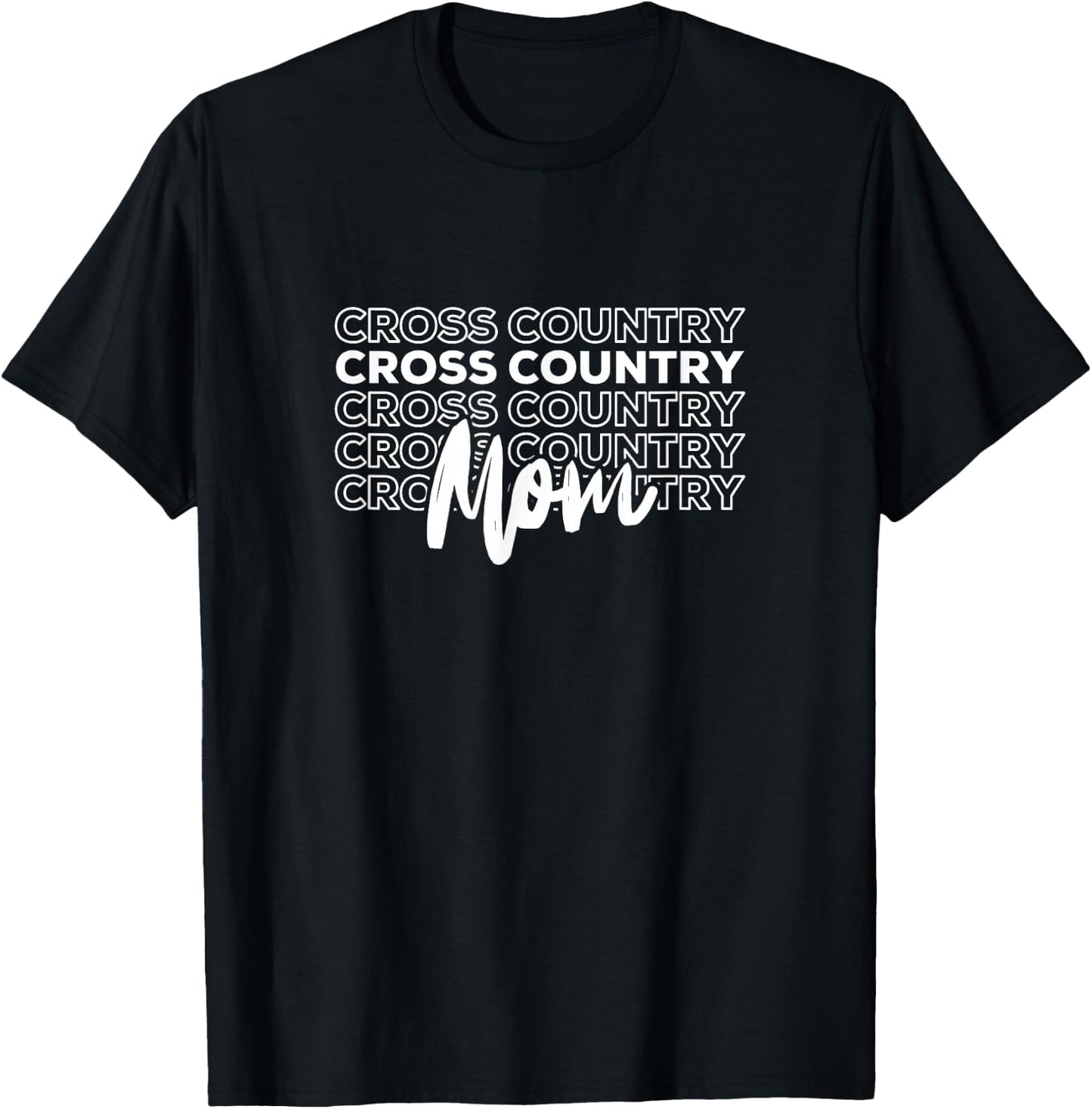 Cross Country Mom - XC Running Fan T-Shirt - T-Shirt | Black
