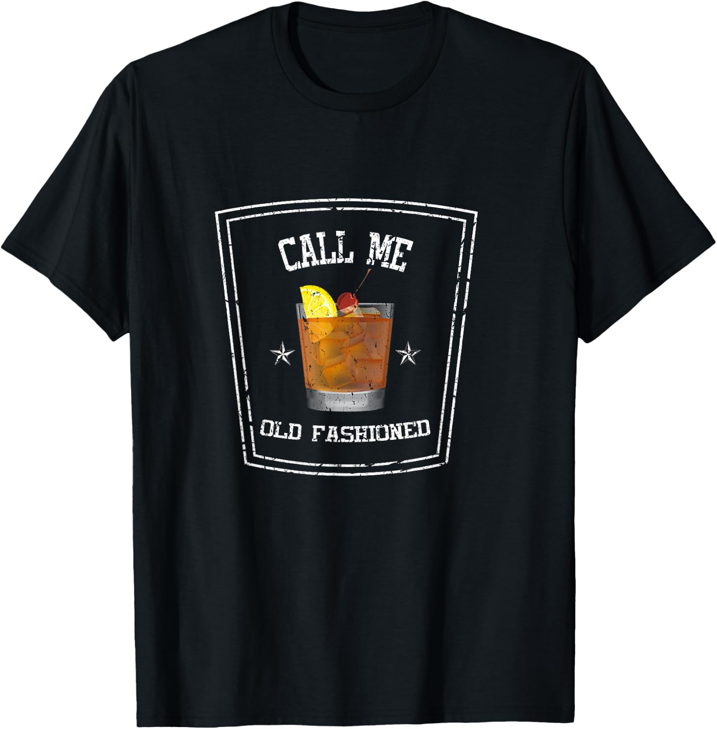 Funny Call Me Old Fashioned Bourbon Whiskey Lover T-Shirt - T-Shirt | Black
