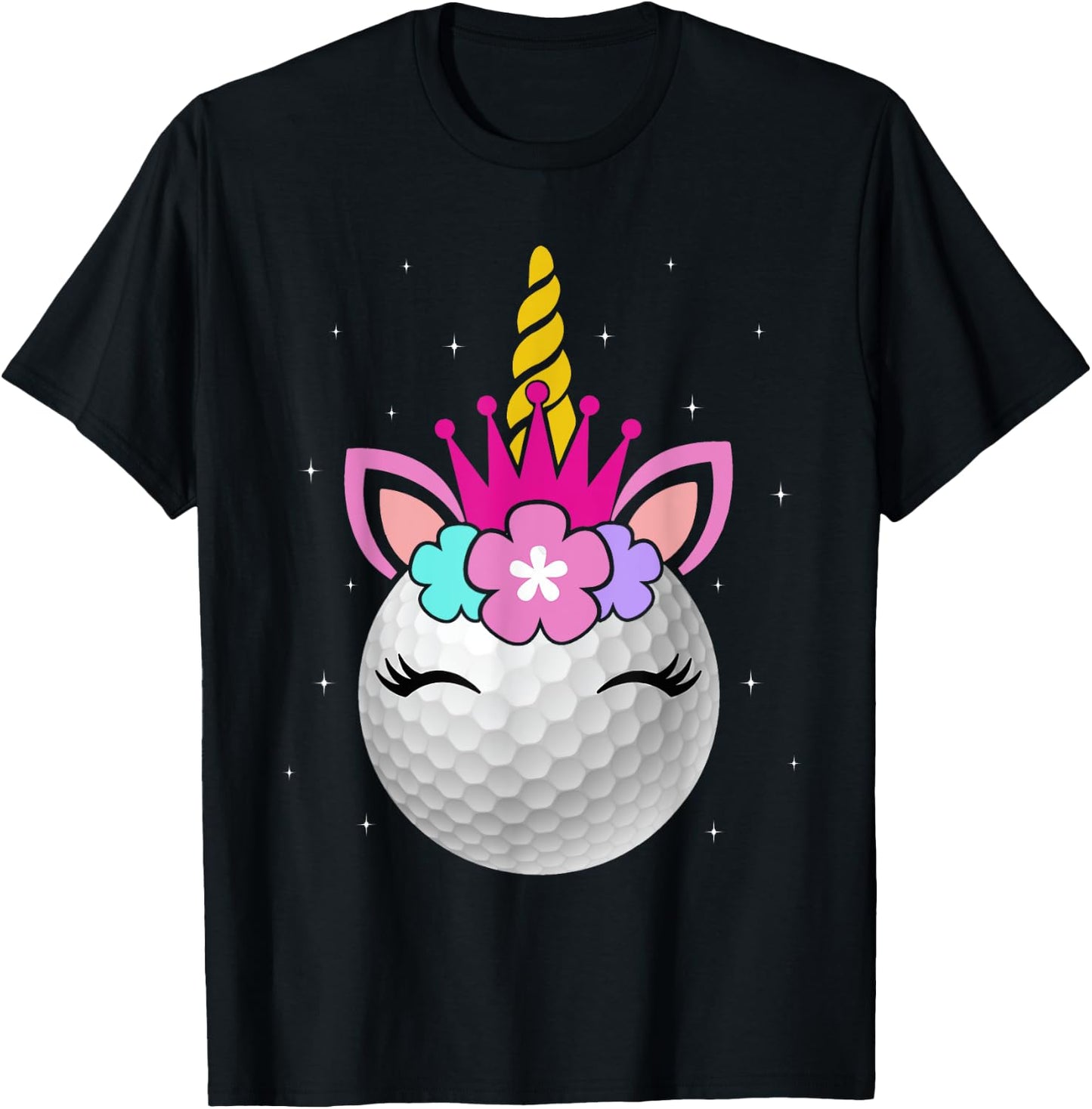 Golf Unicorn Funny Unicorn Golf Sports Player Kids T-Shirt - T-Shirt | Black