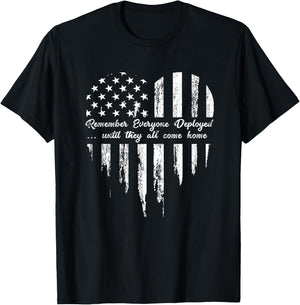 Red Friday Remember Everyone Deployed Until They Come Home T-Shirt - T-Shirt | Black