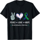 Peace Love hope neurofibromatosis awareness men women kids T-Shirt - T-Shirt | Black