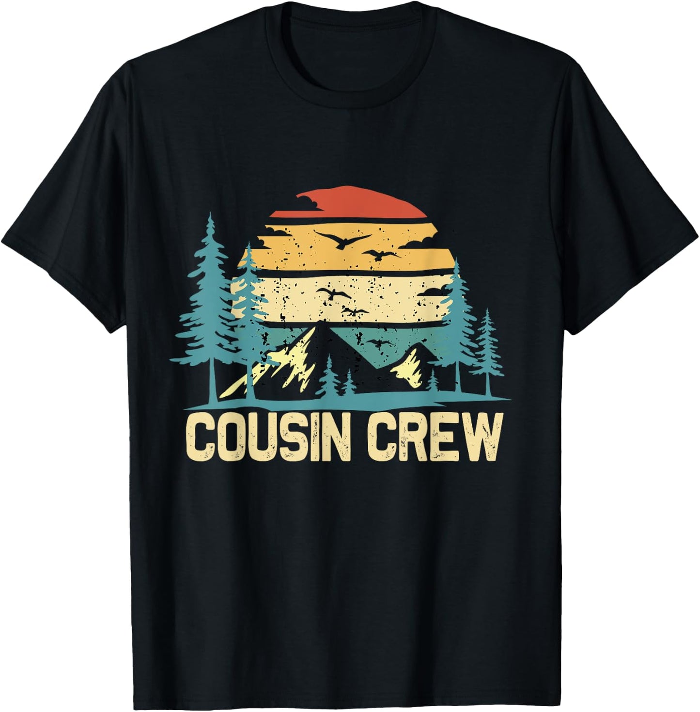 Cousin Crew Camping Friends Summer Family Vacation Men Women Kids T-Shirt - T-Shirt | Black