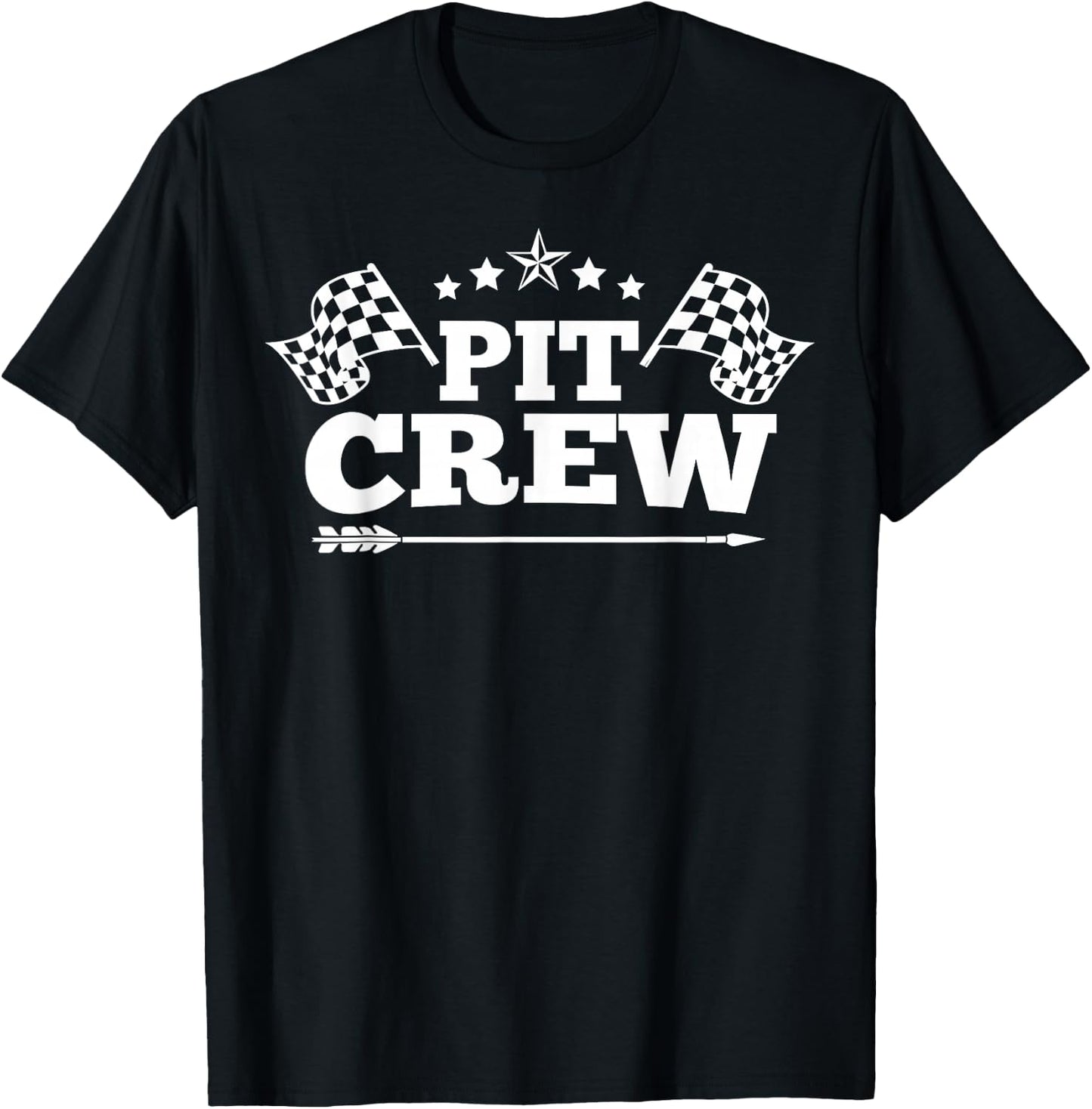 Pit Crew Funny Race Track Racing Mechanic Car Parties Drive T-Shirt - T-Shirt | Black