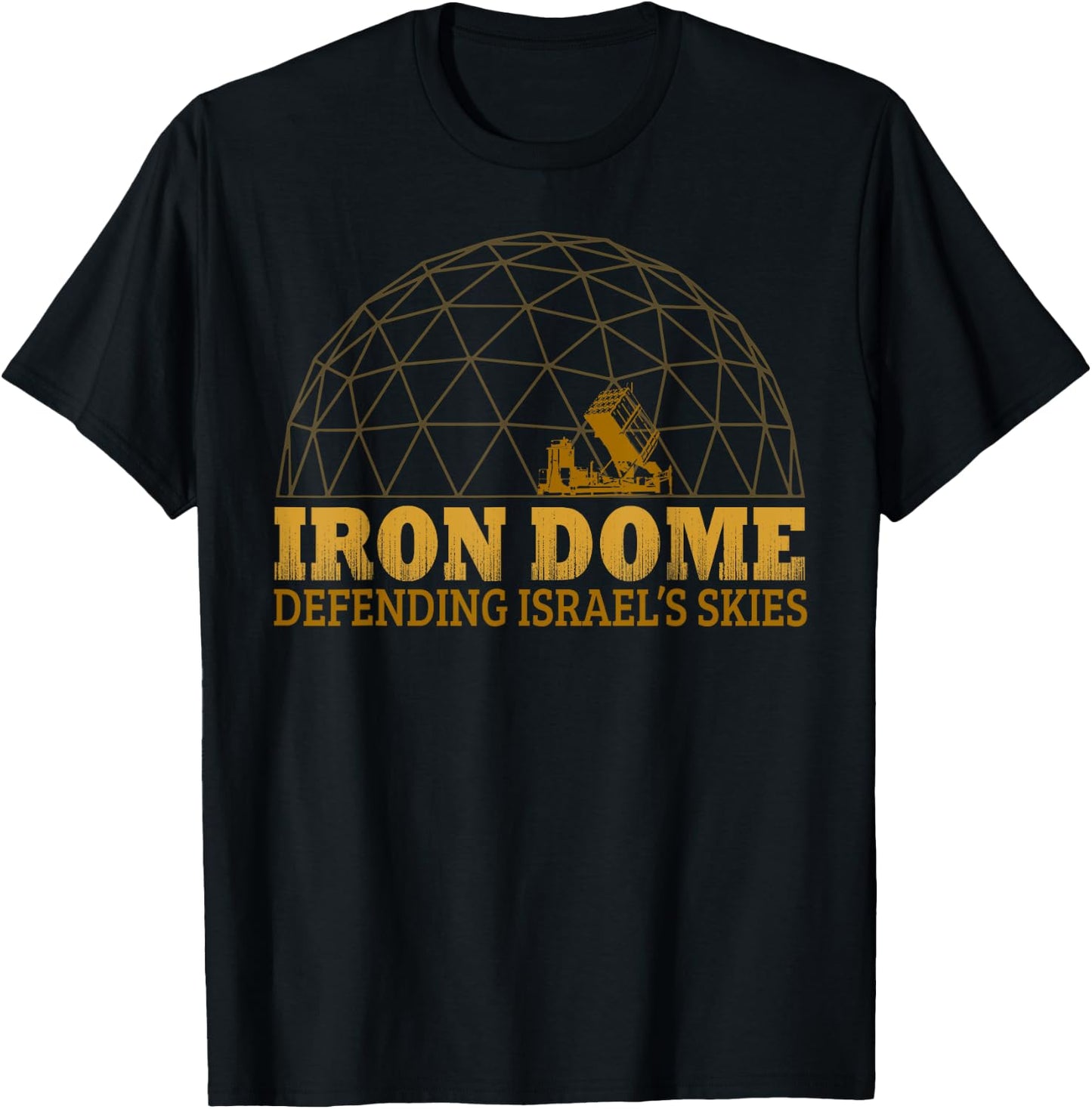 Iron Dome Israel Defense Force IDF Jewish Gift Pro-Israel T-Shirt - T-Shirt | Black