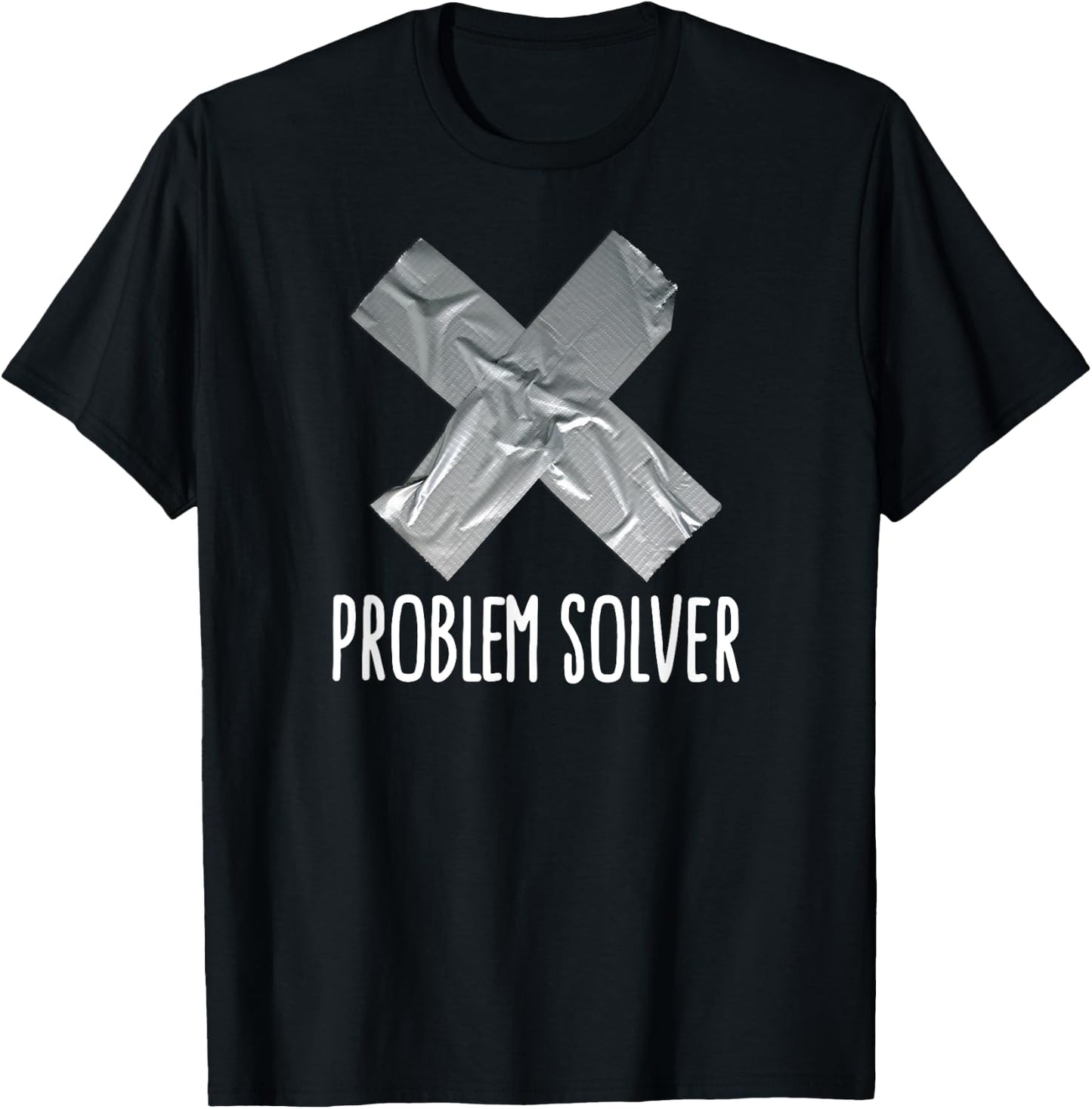 Problem solver Lazy husband funny duct tape fathers day gift T-Shirt - T-Shirt | Black