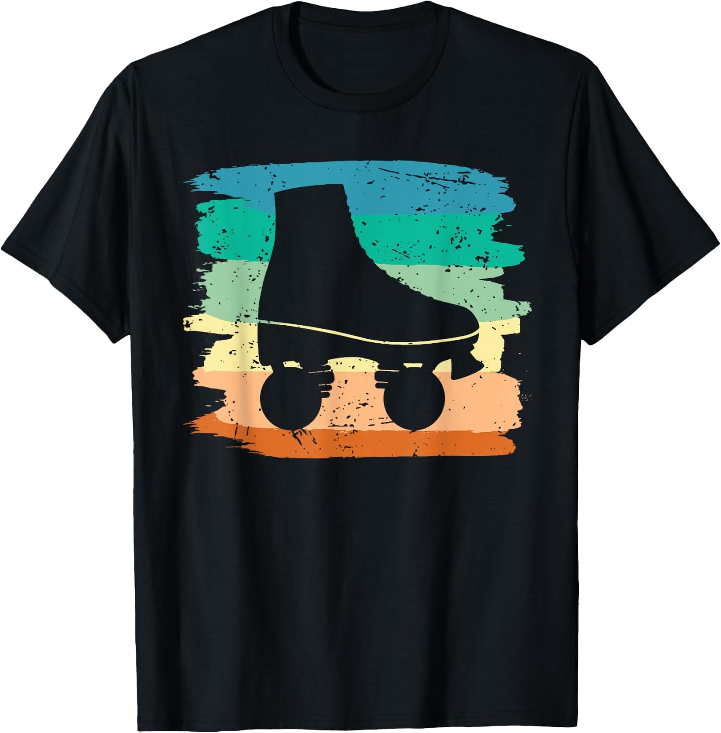 Roller Skating Art Men Women 80s Roller Derby Rollerskate T-Shirt - T-Shirt | Black