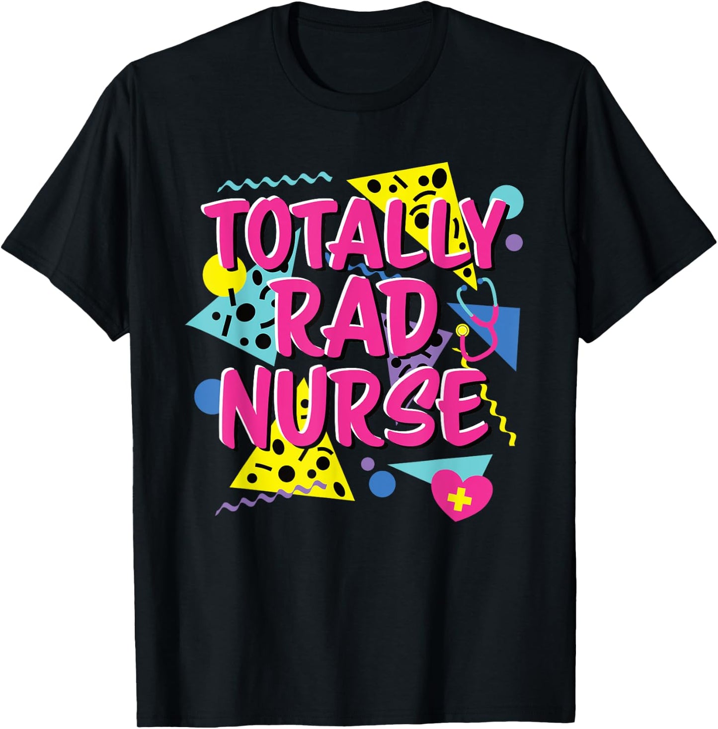 80s 90s Nurse Costume Lazy Halloween Party Theme 1980s 1990s T-Shirt - T-Shirt | Black
